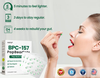 AAFQ® BPC-157 Gut Repair Beadlets — 5 Min Relief, 3 Day Regularity, 4 Week Repair